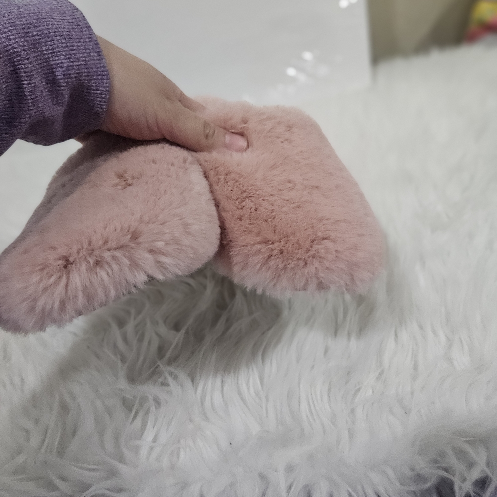 Madewell Pink Fuzzy Slippers Madewell Wallis Faux Fur Slipper Forgotten Petal 6 View 5